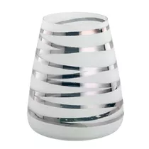 Gehlmann - Glaswindlicht, gefrostet, Streifen, 23x18cm