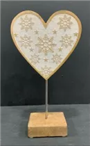 27x15x6,5 cm - Holzherz auf Sockel