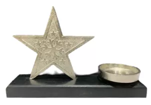 25,5x8x17 cm - Metallstern auf Sockel