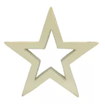 emailliert,20x20x3 cm - Holzstern