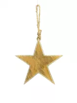 Holz,14,5x14,5x1 cm - Anhänger Stern