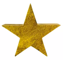 19x19,5x3,5 cm - Holzstern mit Glitzer