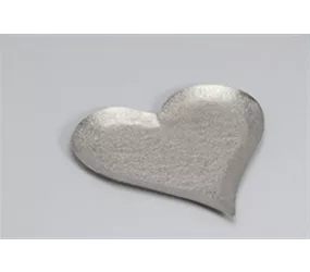 27,5x26,5x1,5 cm - Tablett "Herz", silber