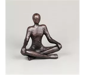 19,5x13x20,5 cm - Dkofigur "Mensch" sitzend