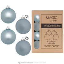 Cordial Blue - Kugel, Glas, 8 cm, 12 Stk.