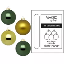 A Hush of Moss - Kugel, Glas, 8 cm, 12 Stk.