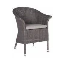 Stern Gartensessel - Glen Geflecht basaltgrau mit Kissen Dessin seidengrau Stern Gartensessel - Glen Geflecht basaltgrau mit Kissen Dessin seidengrau