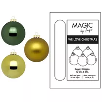 A Hush of Moss - Kugel, Glas, 10 cm, 6 Stk.