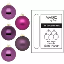 Purple Deluxe - Kugel, Glas, 8 cm, 12 Stk.