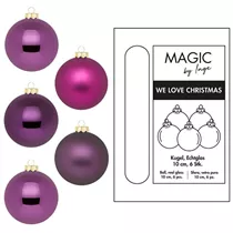 Purple Deluxe - Kugel, Glas, 10 cm, 6 Stk.