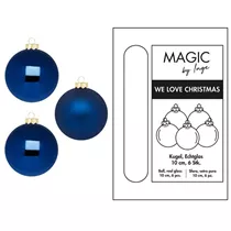 Midnight Blue - Kugel, Glas, 10 cm, 6 Stk.