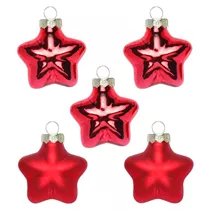 Merry Red - Strahlenstern, Glas, 4 cm, 8 Stk.