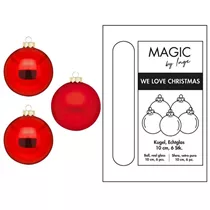 Merry Red - Kugel, Glas, 10 cm, 6 Stk.