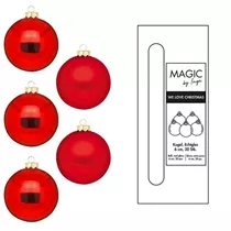 Merry Red - Kugel, Glas, 6 cm, 20 Stk.