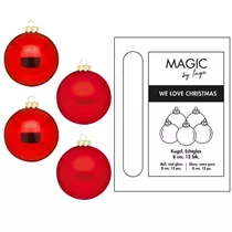 Merry Red - Kugel, Glas, 8 cm, 12 Stk.