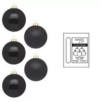 Ebony Black - Kugel, Glas, 3 cm, 24 Stk.