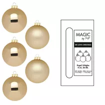 Brokatgold - Kugel, Glas, 4 cm, 36 Stk.