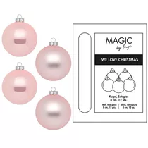 Lovely Magnolia - Kugel, Glas, 8 cm, 12 Stk.