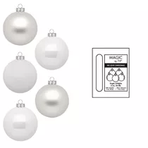 Just White - Kugel, Glas, 3 cm, 24 Stk.