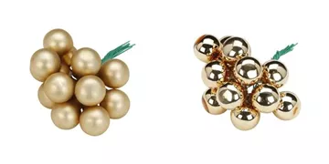 Brokatgold - Spiegelbeeren, Glas, 2.5 cm