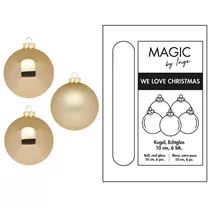 Brokatgold - Kugel, Glas, 10 cm, 6 Stk.