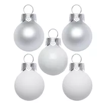 Just White - Kugel, Glas, 2 cm, 25 Stk.