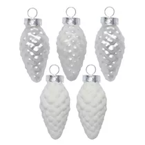 Just White - Zapfen, Glas, 4.5 cm, 12 Stk.