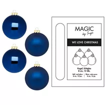 Midnight Blue - Kugel, Glas, 8 cm, 12 Stk.