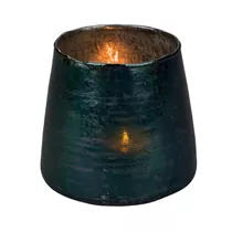 Gehlmann - Glasteelicht, petrol, 9 cm