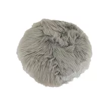 Kunstfell rund - grau, 30 cm