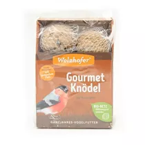 Welzhofer Ganzjahres-Vogelfutter - Gourmet Knödel die Nussigen 6x100g im Bio-Netz