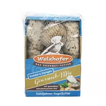 Welzhofer Ganzjahres-Vogelfutter - Gourmet-Mix (3 Knödel je 100g + 2 Nuss-Stangen je 120g)