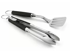 Weber - Grillbesteck Kompakt Edelstahl Kunststoffgriffe - Schwarz Weber - Grillbesteck Kompakt Edelstahl Kunststoffgriffe - Schwarz
