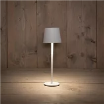 Mattweiß - Tischlampe 9x26,5cm 