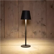 Mattschwarz - Tischlampe 11,5x36,5 cm