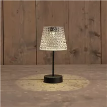 TRANSPARENT 12,5X12,5X26CM - Solar Tischlampe