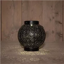 18X19CM MATTSCHWARZ - Solarlaterne Metall