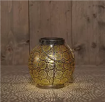 14,5X16 CM ANTIK SILBER - Solarlaterne Metall