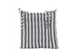 Anthrazitgestreift 38x38 cm - Stuhlkissen Gepolstert außen