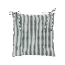 grün gestreift - Stuhlkissen Gepolstert außen