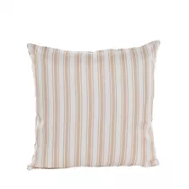 Elfenbein gestreift 45x45 cm - Softes Outdoorkissen