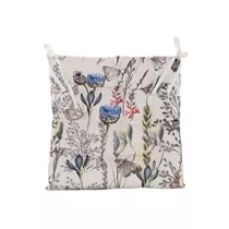 Lila Blume 38x38cm - Gepolstertes Stuhlkissen außen Lila Blume 38x38cm - Gepolstertes Stuhlkissen außen