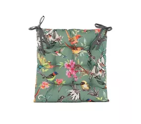 Vögel grün 38x38 cm - Gepolstertes Stuhlkissen außen Vögel grün 38x38 cm - Gepolstertes Stuhlkissen außen