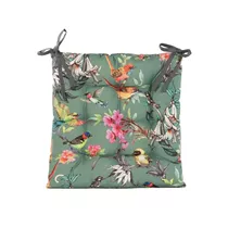 Vögel grün 38x38 cm - Gepolstertes Stuhlkissen außen Vögel grün 38x38 cm - Gepolstertes Stuhlkissen außen