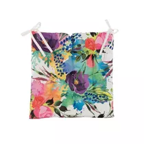 Botanischer Blumenstrauß 38x38 cm - Gepolstertes Stuhlkissen außen Botanischer Blumenstrauß 38x38 cm - Gepolstertes Stuhlkissen außen
