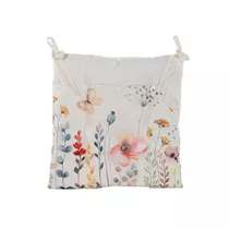 Feldblumen 38x38 cm - Gepolstertes Stuhlkissen außen