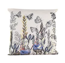 Lila Blumen 45x45 cm - Outdoorkissen 