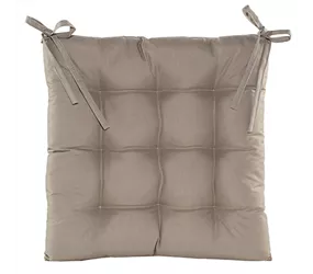 Taupe 38x38 cm - Geepolstertet Stuhlkissen außen Taupe 38x38 cm - Geepolstertet Stuhlkissen außen