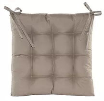 Taupe 38x38 cm - Geepolstertet Stuhlkissen außen Taupe 38x38 cm - Geepolstertet Stuhlkissen außen