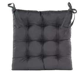 Anthrazit 38x38 cm - Gepolstertes Stuhlkissen außen Anthrazit 38x38 cm - Gepolstertes Stuhlkissen außen